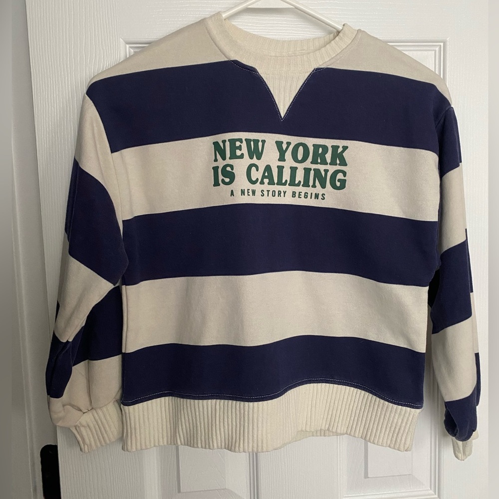 Zara girls striped crewneck. Size 9. Excellent condition